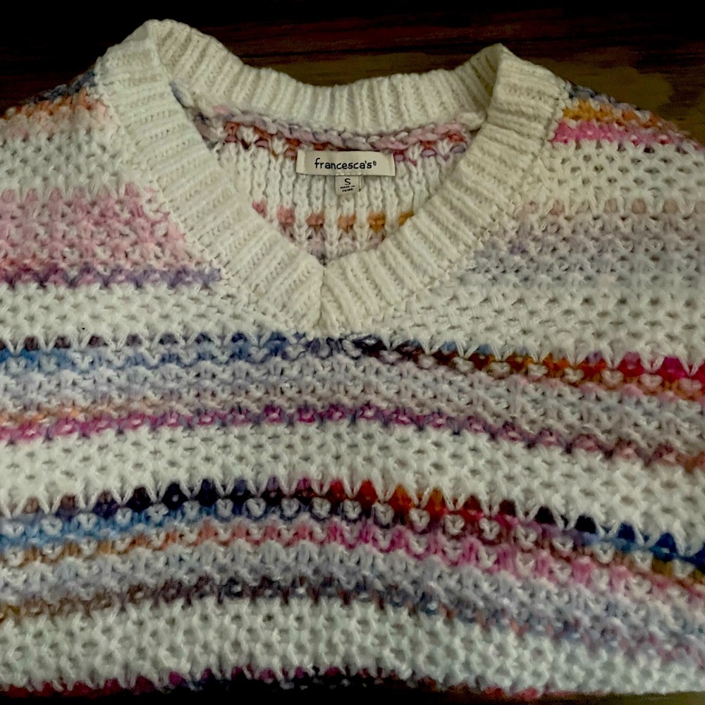 Francesca's Multicolor Knit Sweater
